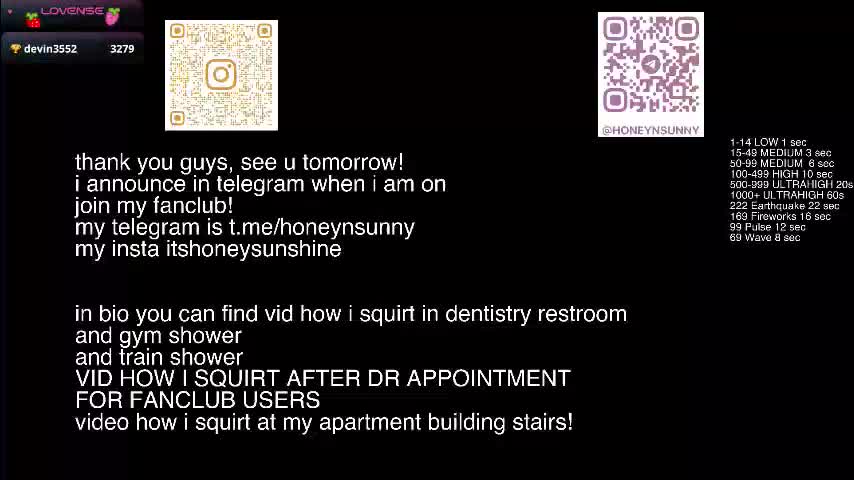 honey_sunshine Adult Chat August 20, 2025