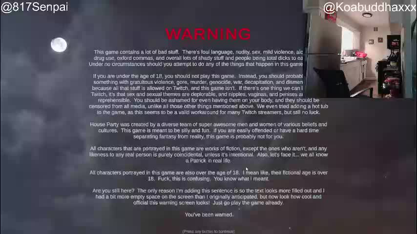 buddhax Adult Chat January 4, 2026