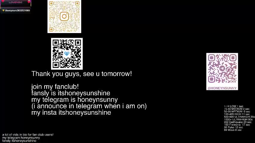 honey_sunshine Adult Chat March 16, 2026