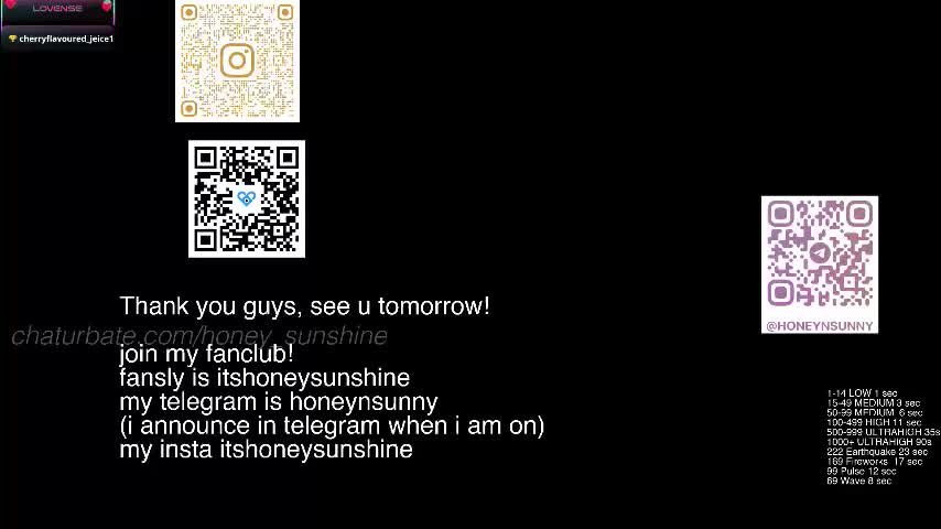 honey_sunshine Adult Chat March 20, 2026